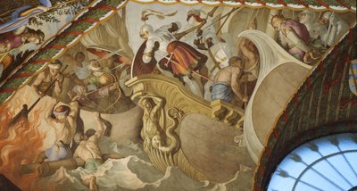 Naval Battle by Julius Schnorr von Carolsfeld